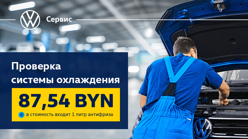 Проверка системы охлаждения за 87,54 BYN